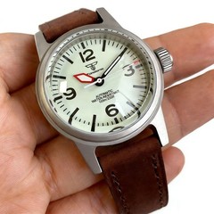 Tandorio 20ATM 36mm Mens Vintage Pilot Auto Watch For Miyota 8215 Sapphire Glass