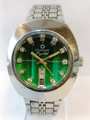 OMAX 25 JEWELS AUTOMATIC DUAL TONE GREEN DIAL 35202 SWISS MEN’S FULL WORKING