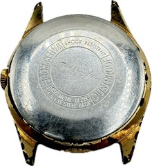 Vintage Timex 6544 7569 Crosshair 21Jewel Men’s Mechanical Wristwatch Gold Tone