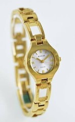 Relic Folio Watch Womens Stainless Steel Gold 30m Water Resistant White Quartz