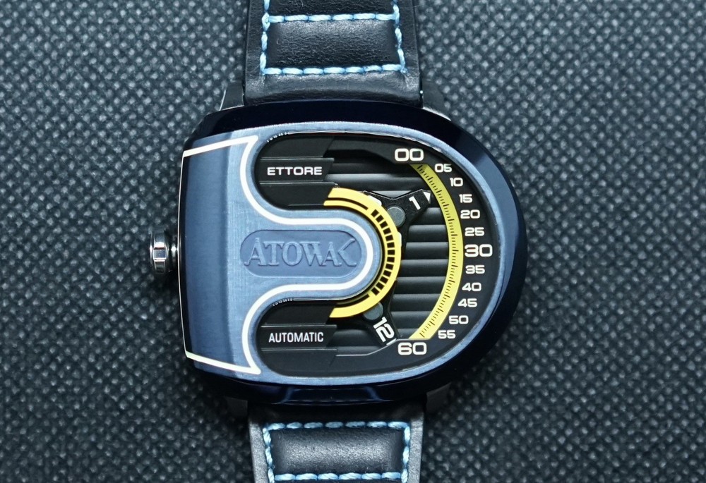 Atowak Ettore Wandering Hour Navy Blue Watches Men’s Watch