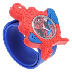 Kids Boys Girls Children Super Hero Snap On Slap Watch Quartz Analogue Watches
