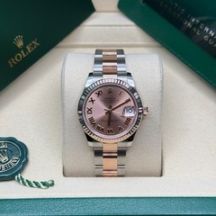 Rolex Datejust 31 NEW 2026 Rose Pink Roman Two Tone Rose Fluted Bezel Oyster