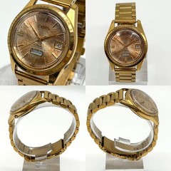SEIKO Seikomatic 6206-8100 Auto Cal.6206 Gold Plated 36.7mm Day Date 1966 Watch