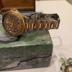 ROLEX GMT-Master II 16713 Root Beer Steel Yellow Gold 2002 with box