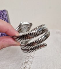 Just Cavalli Women Cristallo Silver Snake Watch Brand New With Box