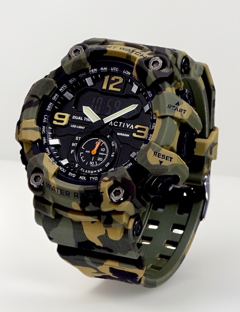 Activa X Invicta BlackOps Ani/Digi, 56mm, New/Box/3yr Wnty, WR 50m Camo 1637-004