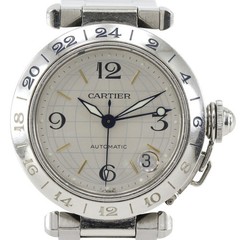 CARTIER Pasha C Meridian GMT Watches W31078M7 SilverDial Stainless Steel M…