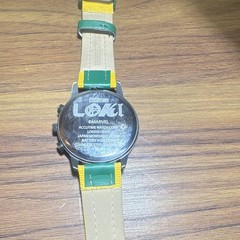 Marvel Loki Quartz Analog Wristwatch 44mm Green Dial Green/Yellow Leather