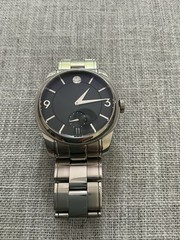 Movado LX Men’s Swiss-Made Watch 42mm Black Dial Stainless Steel Case