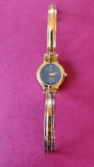 GIVENCHY Gold Dark Blue Dial Quartz Wristwatch