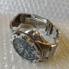 Seiko SRP TS Watch Sports Automatic 100m Black Dial Stainless Steel