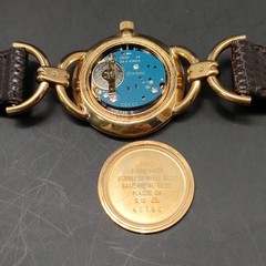 Vintage 1990s N MINT Gucci 6000 L Roman Gold Dress Qz 23mm Womens Watch JAPAN