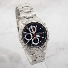 [Good] SEIKO Chronograph 7T92-0DW0 Black Dial Men’s Quartz Watch