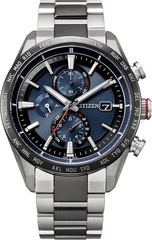 CITIZEN ATTESA AT8186-51L Quartz Analog Men Blue-Dial Silver-Band Wristwa[DCKPB]