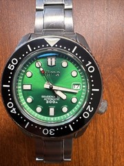 Hima/ Heimdallr Green 300m Diver NH35A Watch NEAR MINT! 42mm Bevel