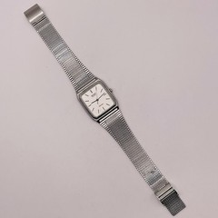 Vintage SEIKO Chronos Quartz 9021-5130 Square White Dial Men’s Watch New Battery