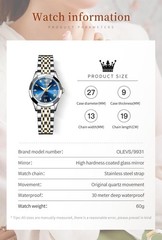 OLEVS Women’s Two Tone Stainless Steel Analog Quartz Watch
