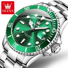 Waterproof Quartz Watch Men’s OLEVS Men Luminous Luxury Stainless Steel Strap