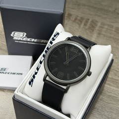 NEW✅ Skechers Ardmore Black Strap 46mm Minimalist Men’s Sports Watch SR5042