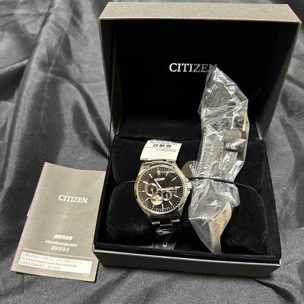 Citizen Mechanical Automatic Open Heart Waterproof NP1010 60E Silver