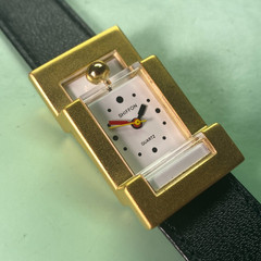 Vintage Shiffon Salvador Dali Soft watch Gold Tone Steps RARE Tank 24mm NOS