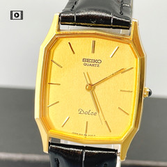 Vintage 1985 [Mint] Seiko Dolce 9531-5030 Men’s Gold Dial Quartz Watch -US STock