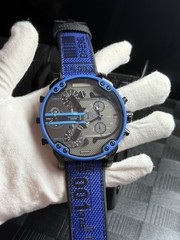 DIESEL MEN’S WATCH MR. DADDY 2.0 CRONOGRAPH BLUE NYLON AND SILICONE DZ7434