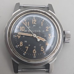 Vintage Bulova A17A Navigator Military Watch MIL-W-6433A Runs 32mm