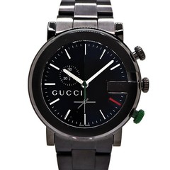 GUCCI G Chrono YA101331 / 101M Stainless Steel Diamond 44mm Wristwatch #KNW2673