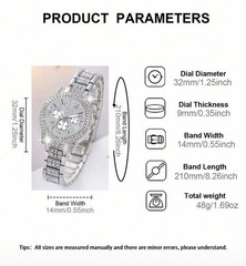 Women’s Gold Tone Dress Bracelet Watch 32mm Analog 12-Hour Crystal Bezel