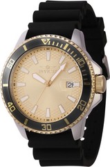 NEW Invicta Men’s Pro Diver 45mm Pro Diver Quartz Gold/Black/Silver Tone Watch