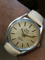HMT BAHADUR 17 JEWELS WINDING TEXTURE LIGHT BROWN DIAL 0231 INDIA MEN’S WORKING