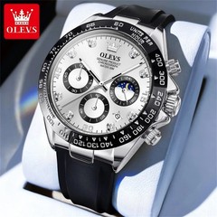 Waterproof Watch Men’s OLEVS Quartz Luxury Luminous Business Date Men Strap
