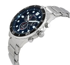 Citizen Men’s Eco-Drive Sporty-Aqua Chronograph Blue Dial Watch – AT2560-84L NEW