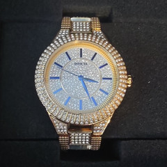 Invicta Specialty Men’s Quartz Gold Tone SS Bracelet Pavé Dial 45mm 100m