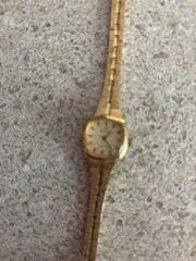 Seiko Women’s Gold Tone Analog Dress Watch Bracelet Band Arabic Numerals Round