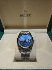 Rolex Datejust 126300 Silver Jubilee Bracelet with Silver Bezel