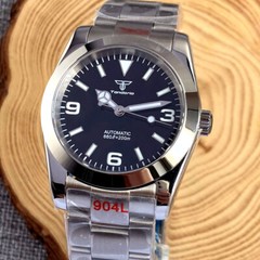 Classic 39mm Tandorio Black dial Miyota 8215 NH35A PT5000 Automatic Mens Watch