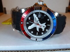 Invicta Mens Pro Diver Watch (America Eagle Patriotic)-(45872)-Date window)- New