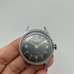 Vtg Timex Viscount Self Wind Automatic Mens Watch 36mm Black Dial Not Running