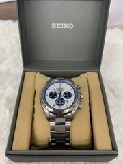 SEIKO V192-0AFO V192-OAFO Solar Black 18.7mm Mens Chronograph Used Watch