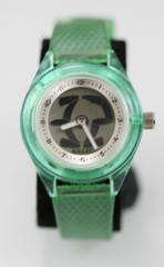 Relic Big Tic Women Youth Watch Green Plastic WR Battery White Gray Quartz