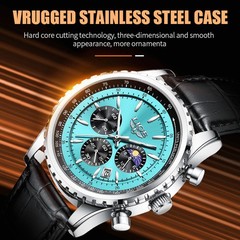 Men Watch Luxury Fashion Luminous Date Waterproof Man Quartz Wristwatch + Box