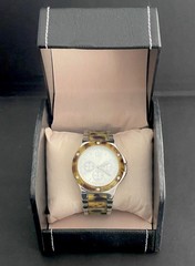 Women’s Tortoise Shell & Silver Quartz Singapore Movt. Classic Watch W/New Btry