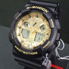 New CASIO G SHOCK GA 100GGB 1A9JF Black and Gold Series 20 ATM water resistant S