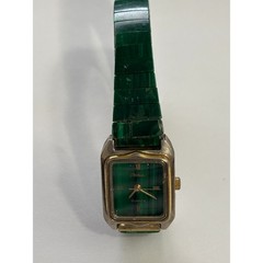 Vintage Homer Watch Genuine Malachite Dial Stretch Bracelet READ
