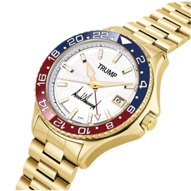 ON HAND Trump #365 Red White & Blue 18k Gold Plated Limited Edition Watch New