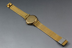 Vintage [N MINT+] Universal Geneve 541.313 Gold Roman Small Second Qz Mens Watch