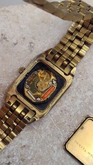Vintage Daniel Mink 18k Gold Finish Water Resistant 1789 LSY Capri Swiss Move